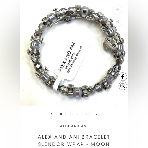 ALEX AND ANI BRACELET SLENDOR WRAP - MOON 🌙 BRACELET in SILVER - Picture 8 of 8